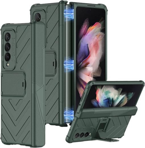 Samsung Galaxy Z Fold 1 Case with Stand Adjustable Stand, Magnetic Hinge Cover, Upgrade Drop Shock Resistant Folding Case - Image 9