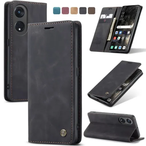 CASEME Premium Quality Leather Flip Cover for Oppo Reno Series - Image 2