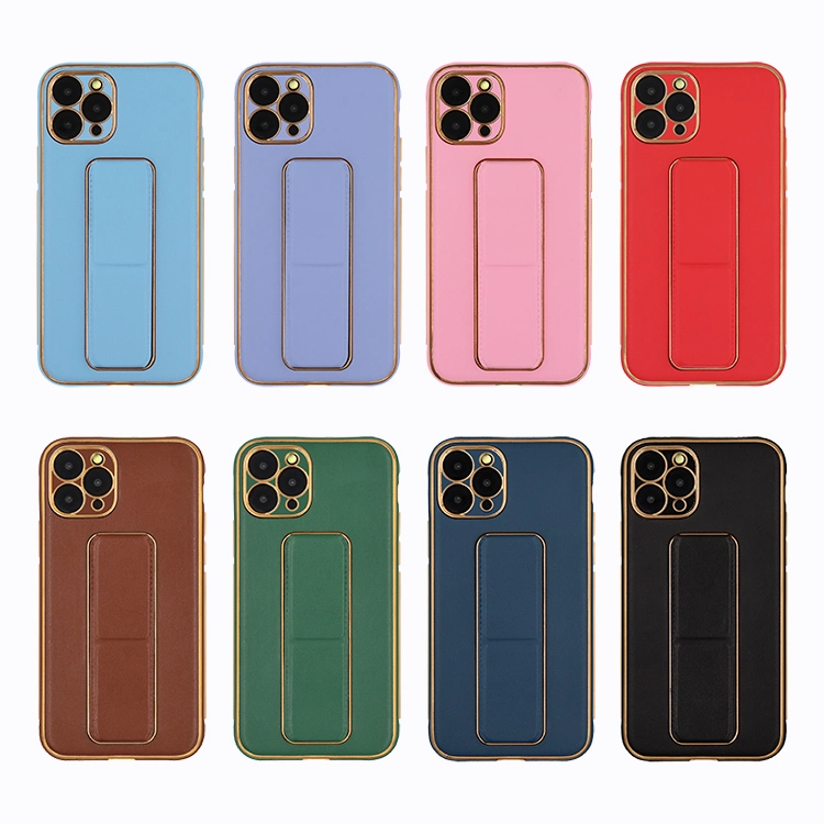 Premium Luxury Leather Case Magnetic Car Mount Holder Wrist Strap Case Kickstand Cover for iPhone Series - Image 12