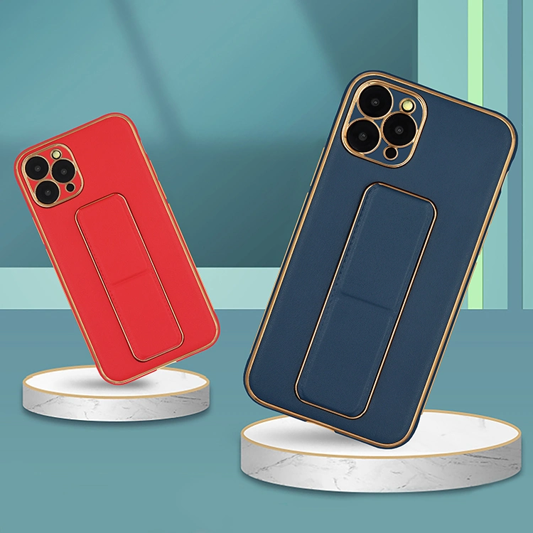 Premium Luxury Leather Case Magnetic Car Mount Holder Wrist Strap Case Kickstand Cover for iPhone Series - Image 7