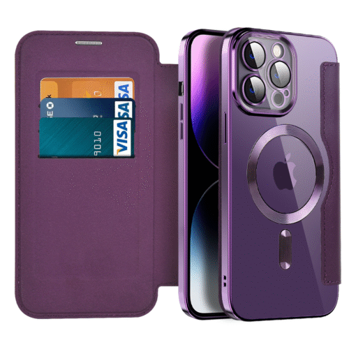 iPhone 13/14/15 Series MagSafe Magnetic Absorption Leather Wallet Flip Case with Lens Protection - Image 8