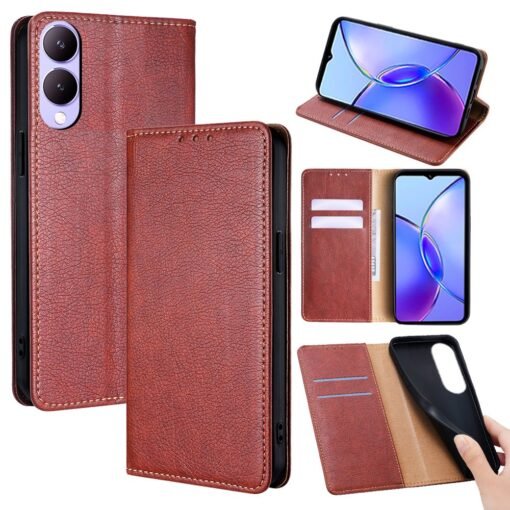 Premium Quality Leather Flip Cases for VIVO V29 and VIVO Y17s Series