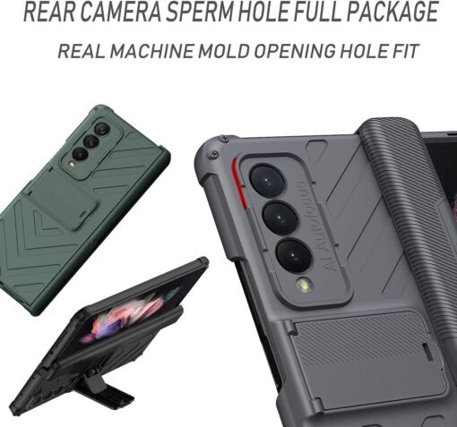 Samsung Galaxy Z Fold 1 Case with Stand Adjustable Stand, Magnetic Hinge Cover, Upgrade Drop Shock Resistant Folding Case - Image 5