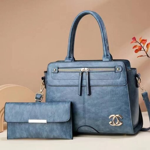 Timeless Elegance 2 in 1 Premium PU Leather Classic Fashion Handbag - Image 6