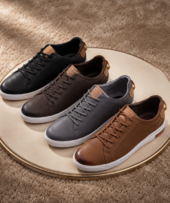 Uncut Leather Sneakers