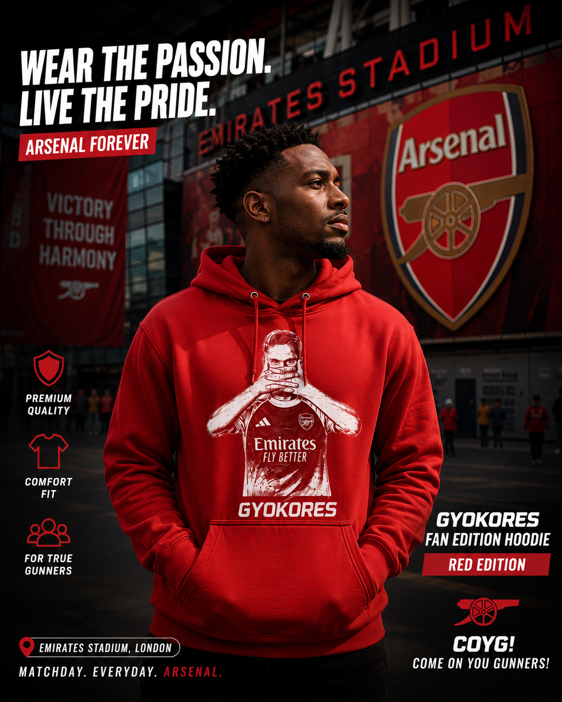 Gunners Legacy Hoodie - Image 5