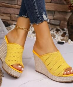 Summer slip-on wedges